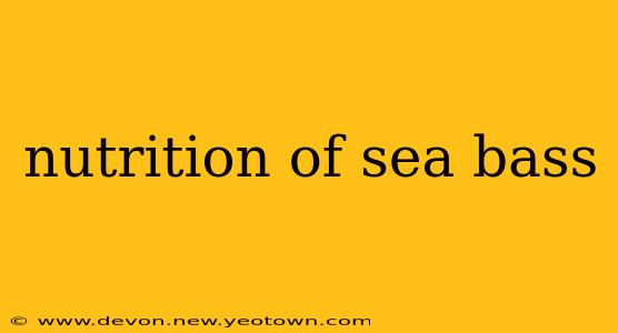 nutrition of sea bass