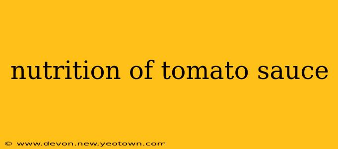 nutrition of tomato sauce