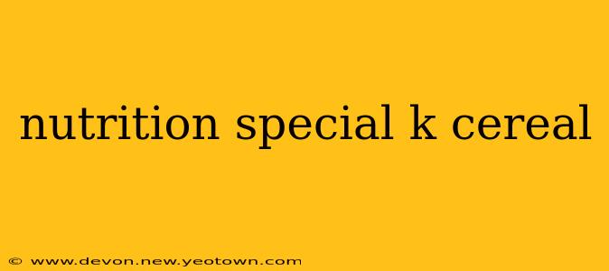 nutrition special k cereal