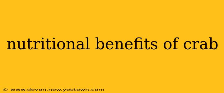 nutritional benefits of crab