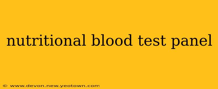nutritional blood test panel