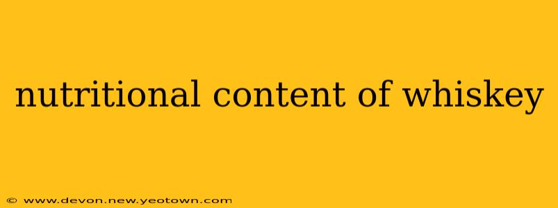 nutritional content of whiskey