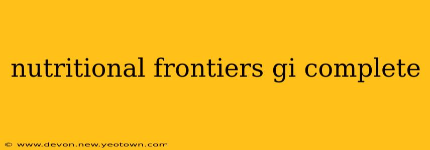 nutritional frontiers gi complete