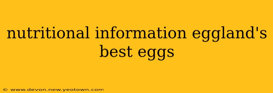 nutritional information eggland's best eggs