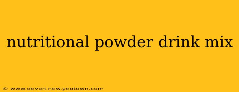 nutritional powder drink mix