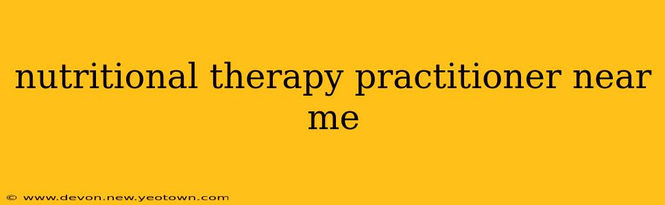 nutritional therapy practitioner near me