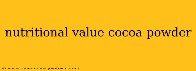 nutritional value cocoa powder