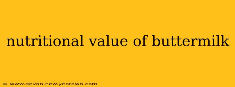 nutritional value of buttermilk