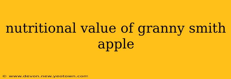 nutritional value of granny smith apple