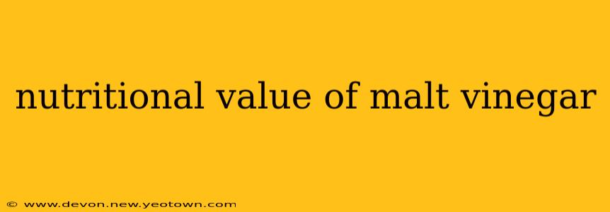 nutritional value of malt vinegar