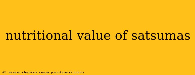 nutritional value of satsumas