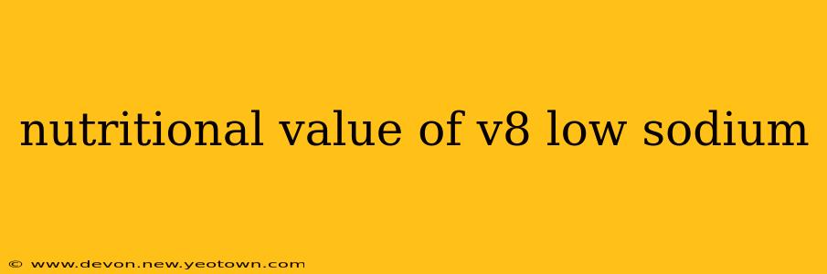 nutritional value of v8 low sodium