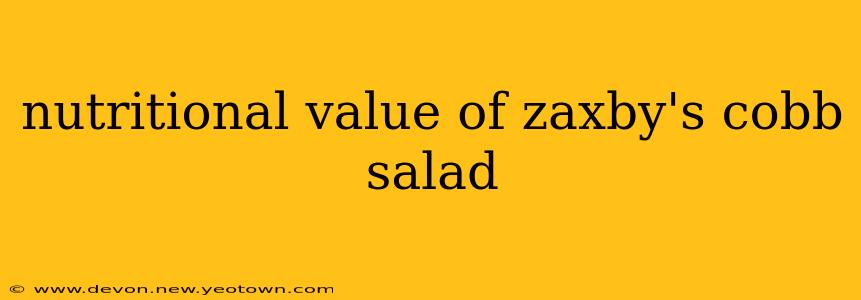 nutritional value of zaxby's cobb salad