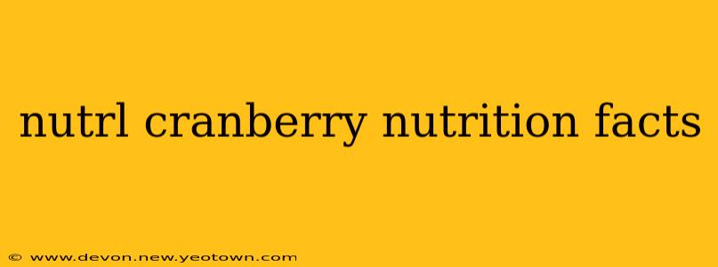 nutrl cranberry nutrition facts