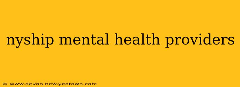 nyship mental health providers