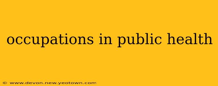 occupations in public health
