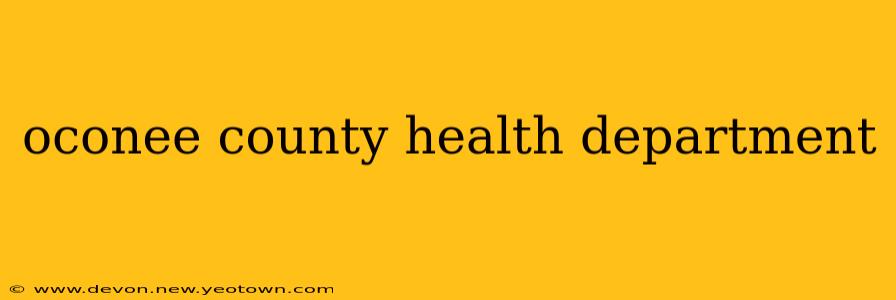 oconee county health department