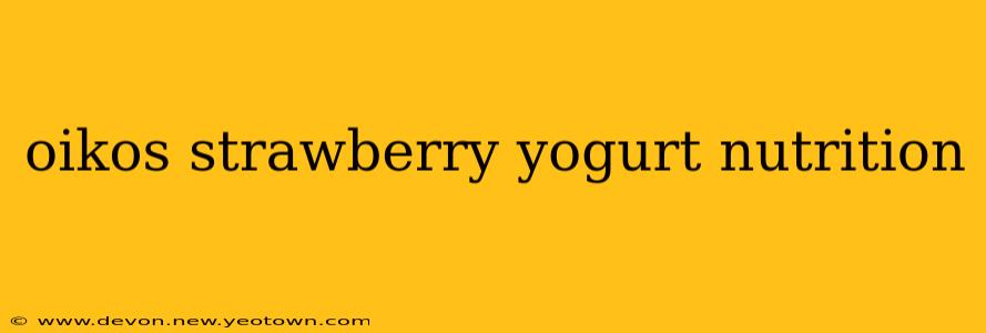 oikos strawberry yogurt nutrition