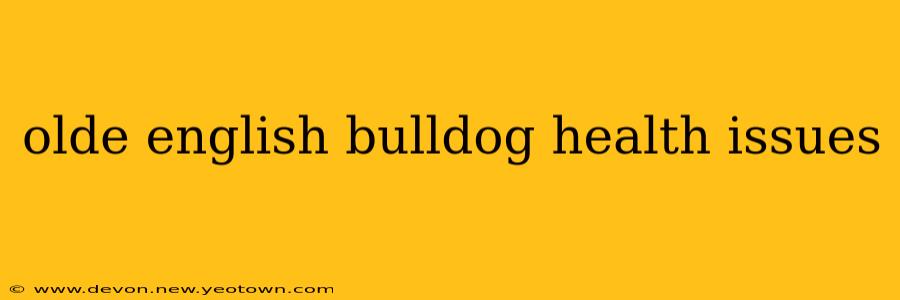 olde english bulldog health issues