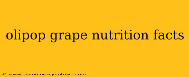 olipop grape nutrition facts