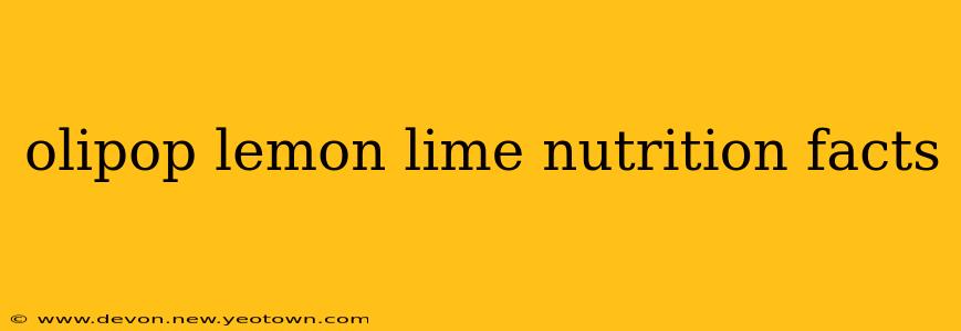 olipop lemon lime nutrition facts