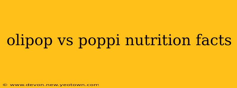 olipop vs poppi nutrition facts