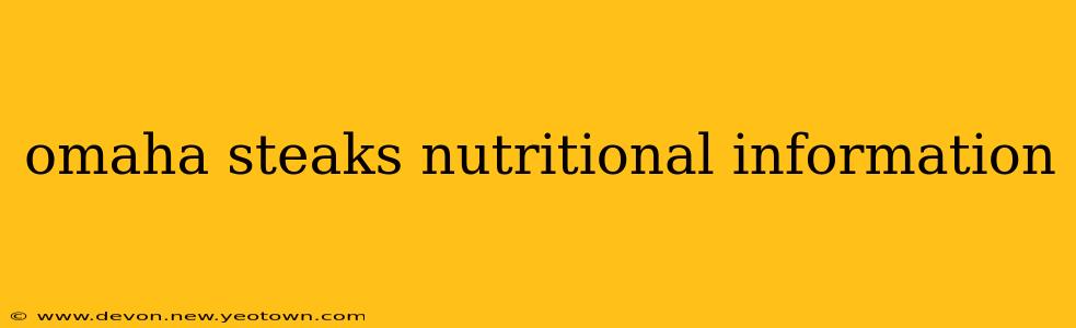 omaha steaks nutritional information
