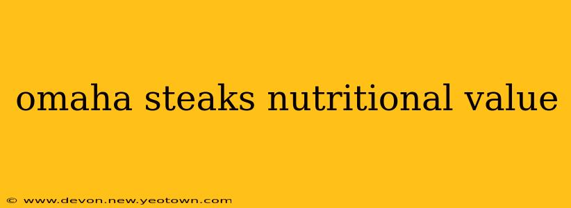 omaha steaks nutritional value