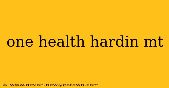 one health hardin mt