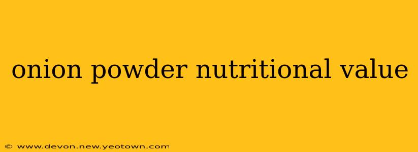 onion powder nutritional value