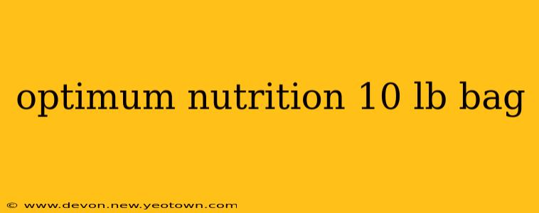 optimum nutrition 10 lb bag