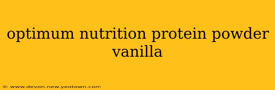 optimum nutrition protein powder vanilla