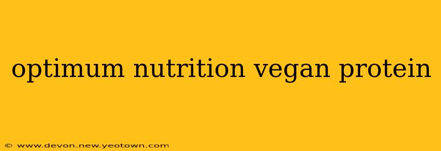 optimum nutrition vegan protein