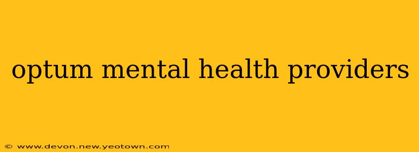 optum mental health providers