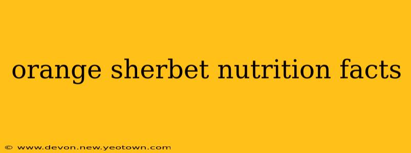 orange sherbet nutrition facts