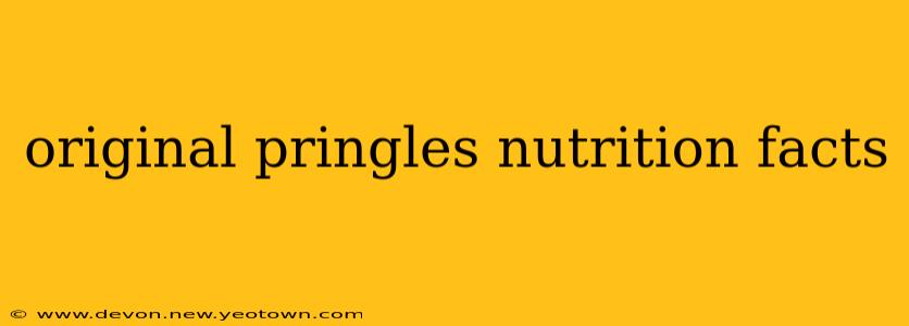 original pringles nutrition facts