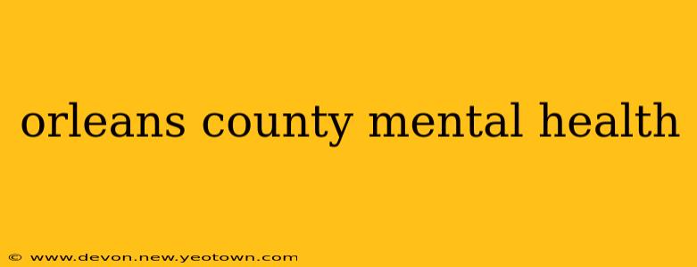 orleans county mental health