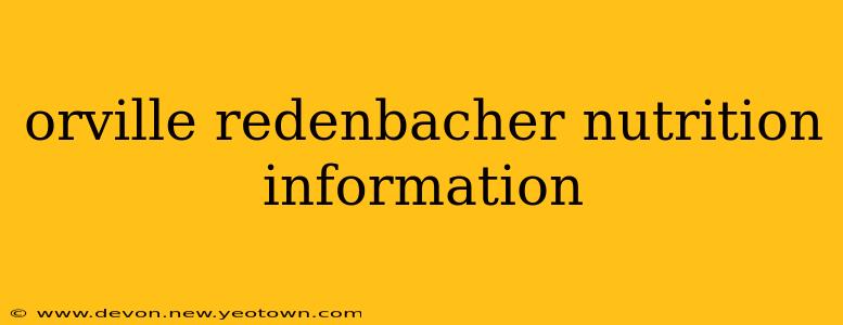 orville redenbacher nutrition information