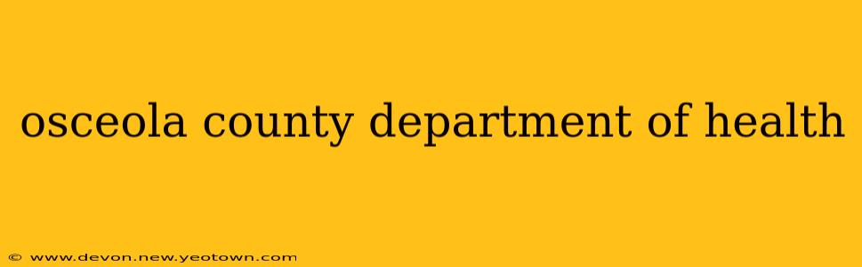 osceola county department of health