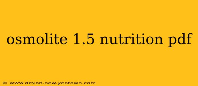 osmolite 1.5 nutrition pdf