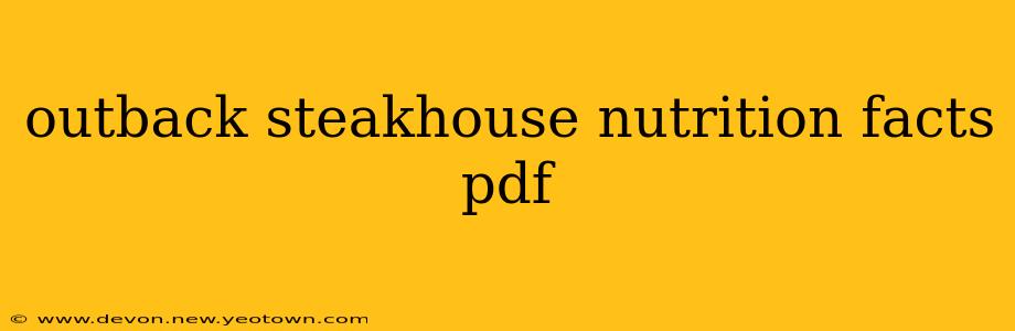 outback steakhouse nutrition facts pdf