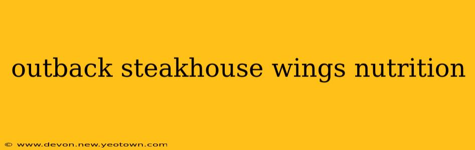 outback steakhouse wings nutrition