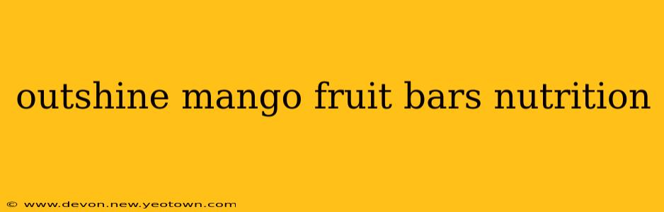 outshine mango fruit bars nutrition