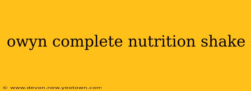 owyn complete nutrition shake