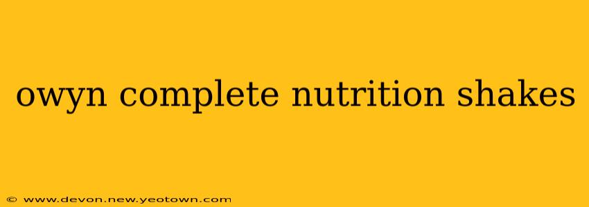 owyn complete nutrition shakes