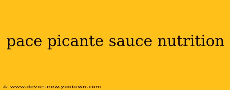 pace picante sauce nutrition