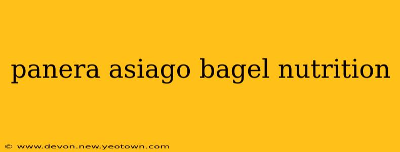 panera asiago bagel nutrition