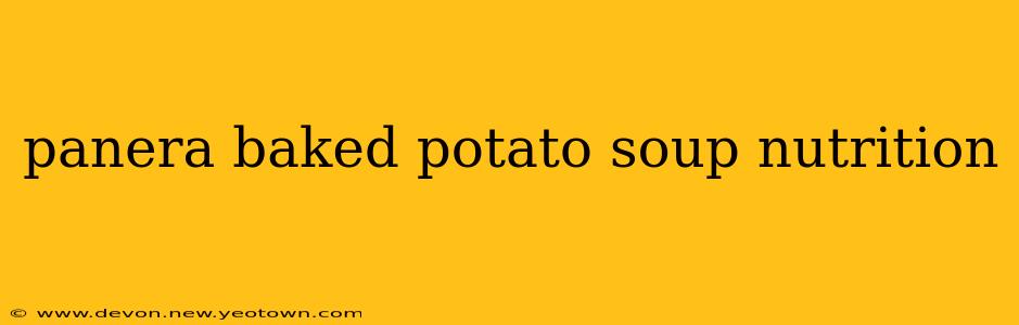 panera baked potato soup nutrition