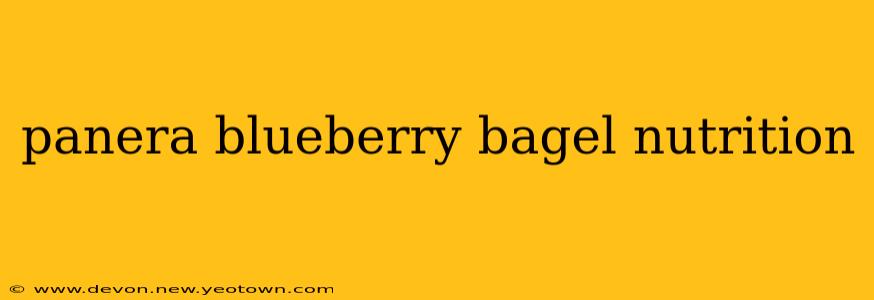 panera blueberry bagel nutrition