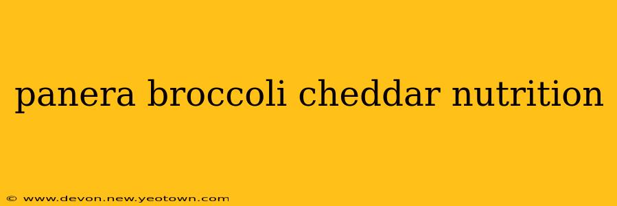 panera broccoli cheddar nutrition